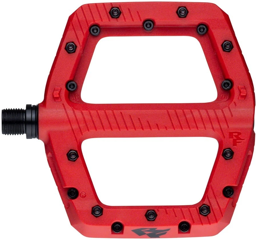 Pedales de plataforma sellados RaceFace Chester compuestos 9/16" pequeños BMX MTB - rojo Foto 2 de 4