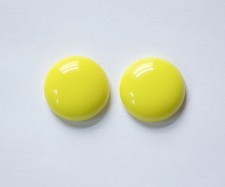 Vintage Yellow Glass Cabochons Germany 20mm cab718