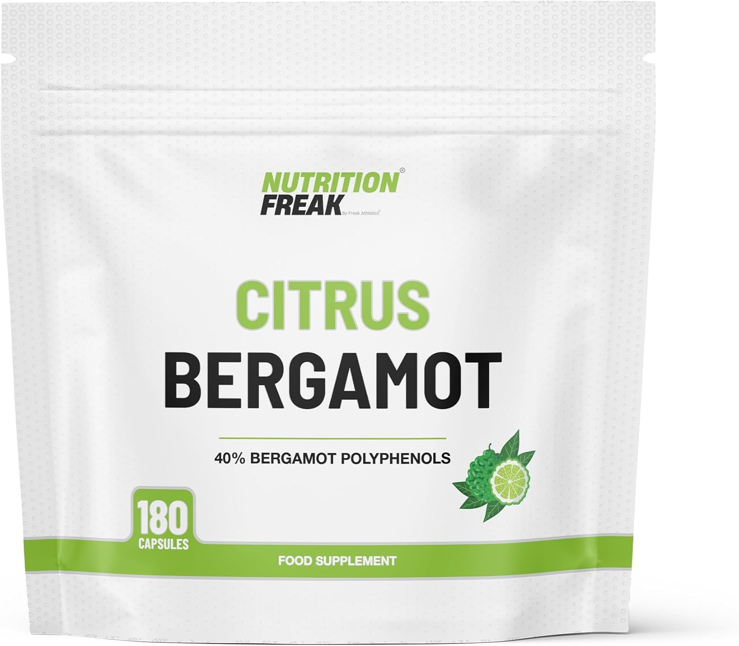 Nutrition Freak Citrus Bergamot Extract - 180 Capsules - 500mg High Strength 40