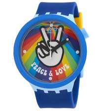 Swatch Pride Rainbow Peace & Love Watch Swiss Made – New in Original Box