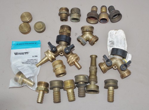 Vintage Brass Spray Nozzle-Garden Hose Couplers-Fittings-Connectors-Allied Italy