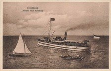 AK Norddeich Dampfer nach Norderney Schiffe Niedersachsen ungelaufen Postkarte