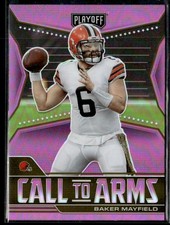 2021 Panini Playoff Baker Mayfield Call to Arms Pink HSC