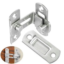 Stainless Steel Door Lock Latch Bolt 90 Degree Toggle Sliding Guard Lock