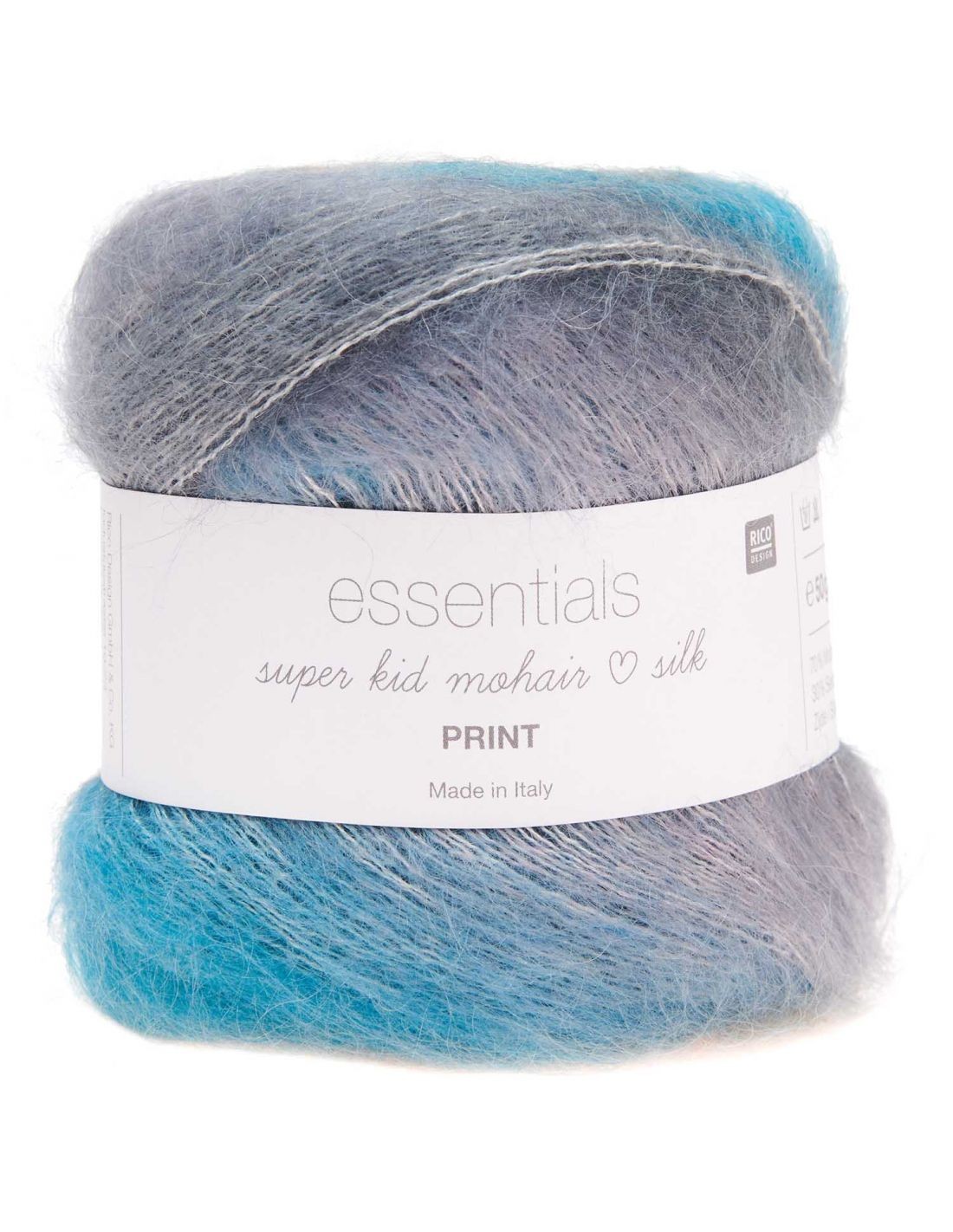 Pelote Essentials super kid mohair loves silk print : fini les tricots d'été trop chauds