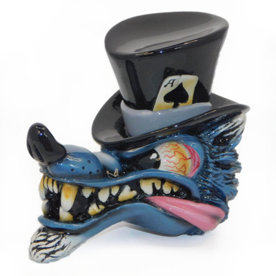 The Wolf in a Black Top Hat VanChase Gear Shift Knob VanChaseStudio