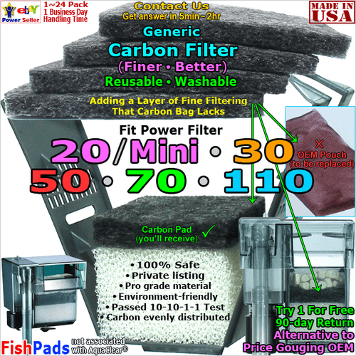 Compatable Filter For Aqua Clear Pouch/Bag 20/Mini,30/150,50/200,70/300,110/500 - Picture 1 of 7