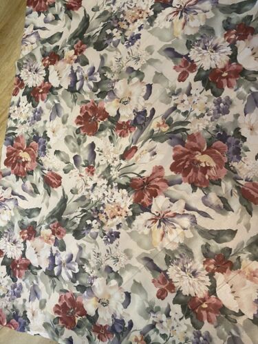Hydrangea Multi Color Florals Voile Sheer Fabric 58" W BTY Cottage Nylon Chintz - Picture 8 of 16