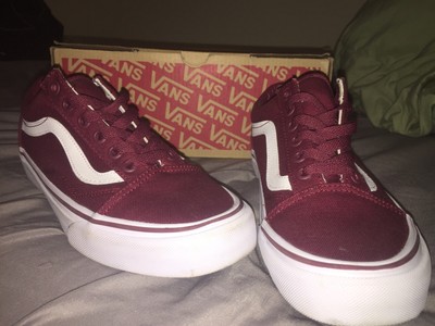 dark red vans high tops