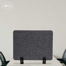 Stand Up Desk Store ReFocus Raw Clamp-On Acoustic Desk Divider Mounted Privacy P