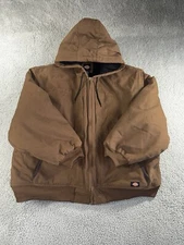 Vintage Dickies Jacket Men 4XL Canvas Lined Hooded Full Zip Work Barn Chore Coat