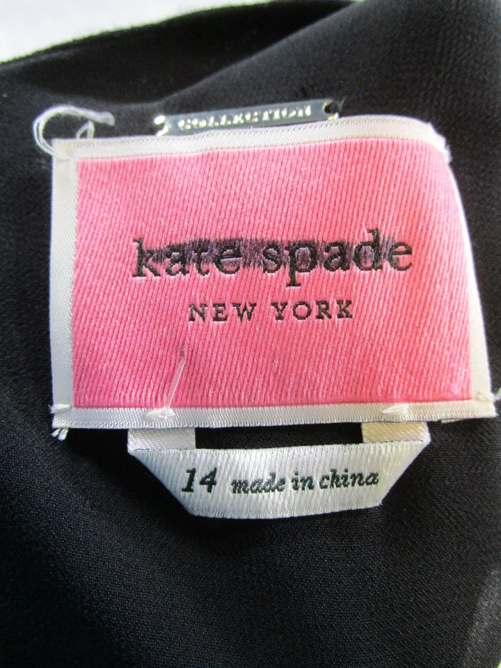 Vestido Kate Spade para mujer 14 negro floral lentejuelas * Foto 3 de 4