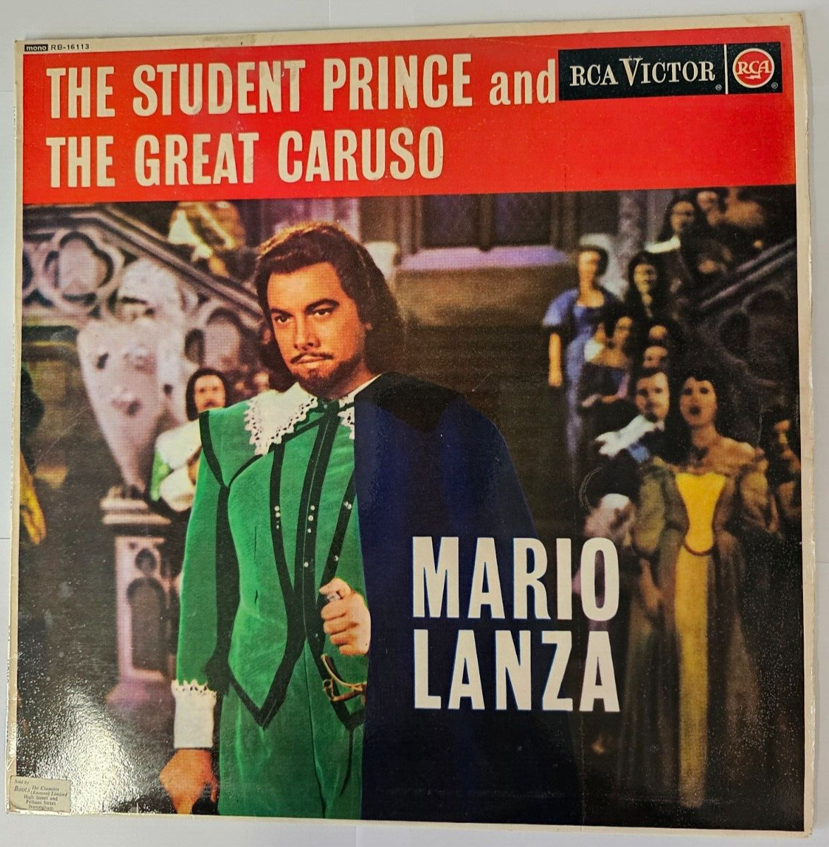 Mario Lanza - The Student Prince & The Great Caruso 1958 Mono LP RB-16113