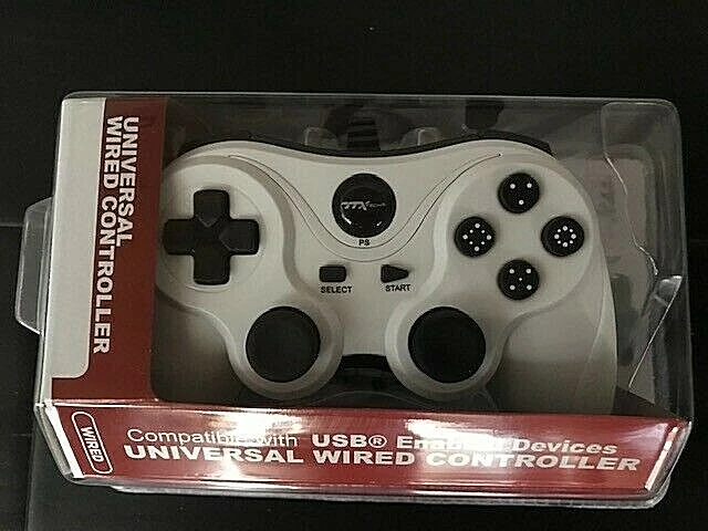 TTX Tech PC and PlayStation 3 PS3 USB Wired Controller WHITE Brand New  - Image 2 of 3