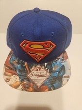 Cap Hat Superman Logo DC Comics Adult Man Of Steel Snapback Blue Red NNT B1