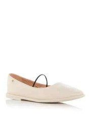 Coach Emilia Mary Jane Ballet Flat Shoes Women's Cream Size 11 Slip on