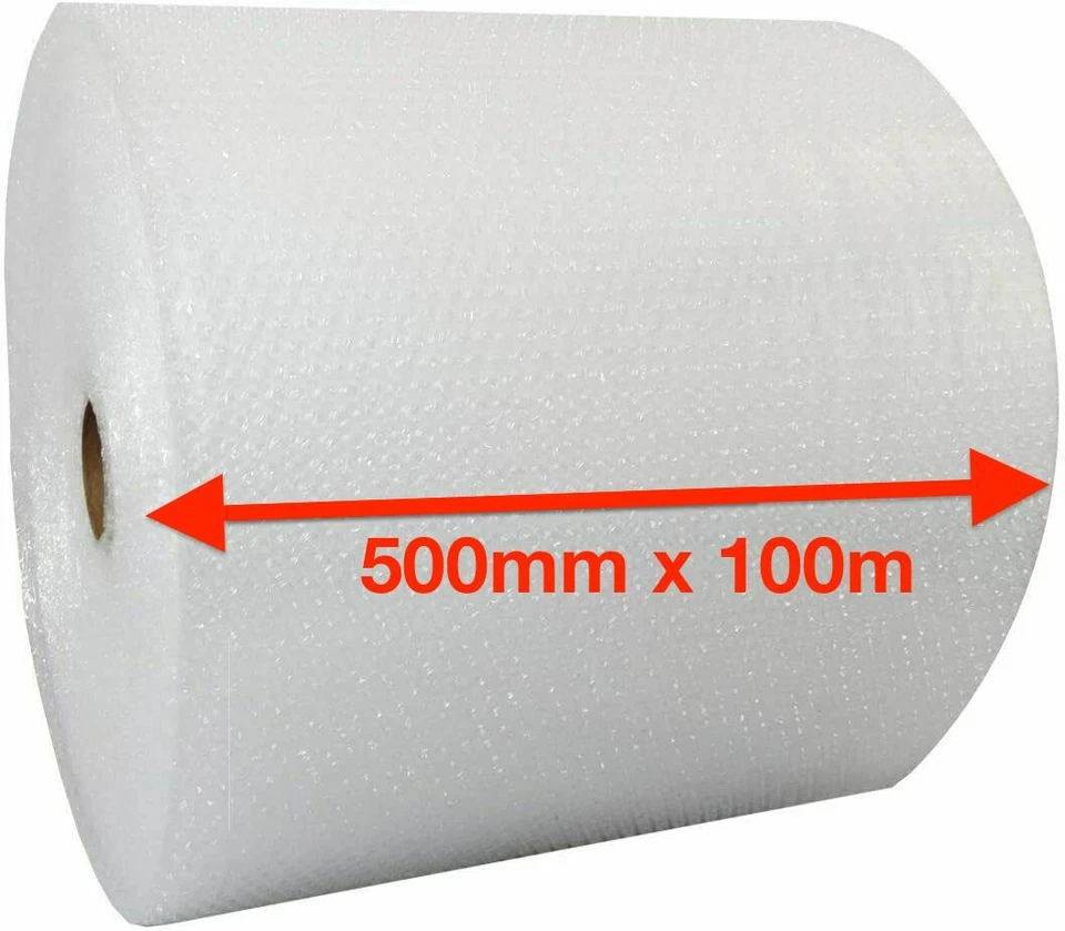 500MM x 100M SMALL BUBBLE WRAP CUSHIONING QUALITY BUBBLE 100 METERS LONG ROLL