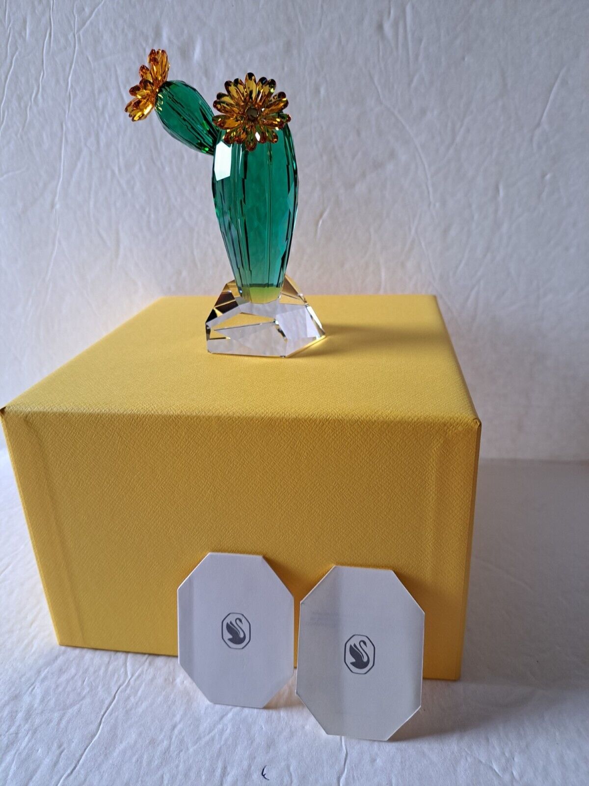 Swarovski Crystal Figurine GOLDEN YELLOW CACTUS #5427592