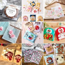 50Pcs Cute Cello Cellophane Kids Wedding Favour Sweet Biscuit Party Gift Bags