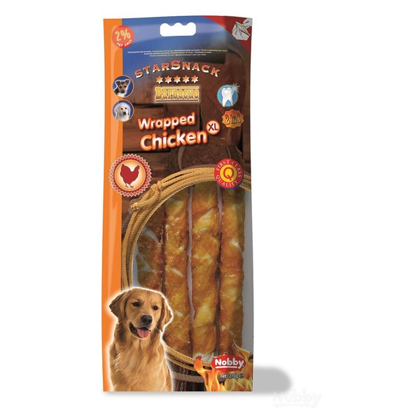 Nobby Hunde Starsnack Barbecue Wrapped Chicken, Xl / 270 G, Uvp 10,99 Eur, Neu-image