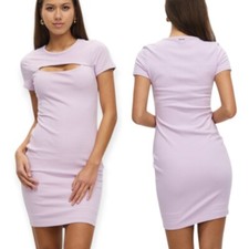 Guess Essentials SS Lana Dress Lilac Purple Lavender Sz Medium LIKE NEW