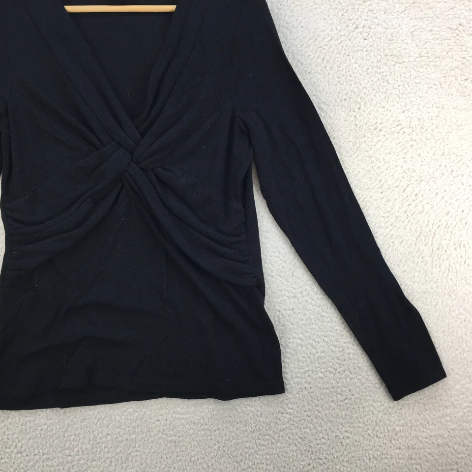 Vanity Lujo Negro Mezcla de Poliéster Tejido Pull Over Jumper Mujer Talla UK XL Foto 3 de 4