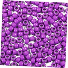 6x9mm Pony Beads, Bracelet Beads, Beads for Hair Braids, Beads 1000 PCS Purple