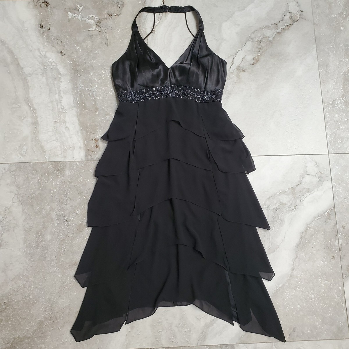 formal stitched dresses NB-3678 Silver Long Formal Dress Stitched
