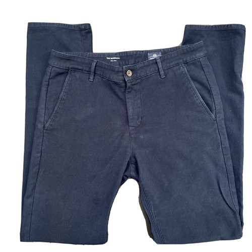 AG The Marshall Dark Navy Slim Chino Trausers US33 ($198) - Picture 3 of 8