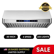 30 In. Under Cabinet Range Hood (OPEN BOX) 500 CFM, Stainless Steel LCD Controls