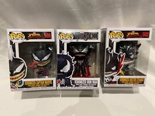 Funko Pop! Venomized lot of 3: Capt Marvel 599 Iron man 365 Doctor Strange 602