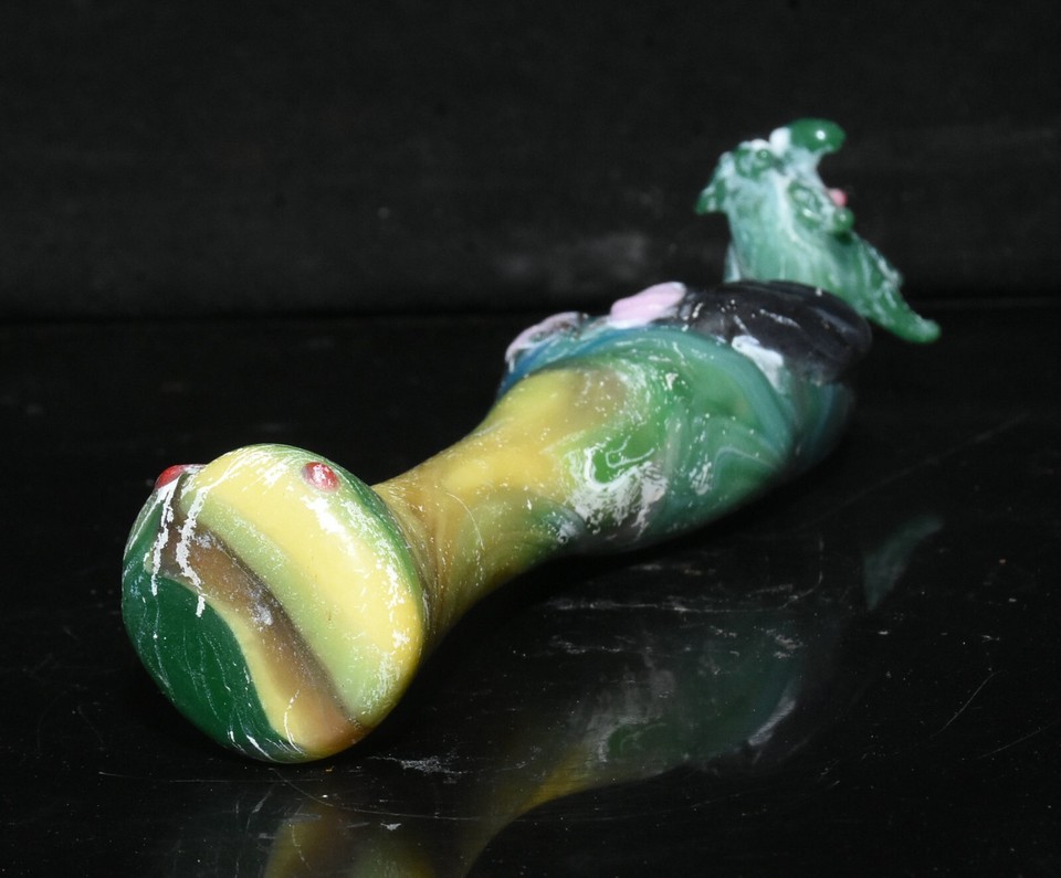 5.5''Old Chinese Dynasty Colored Glaze Dragon People Person Statue ...