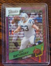 2021 Classics H2 Premium Edition Purple Timeless Tributes /50 Jeff Saturday #134