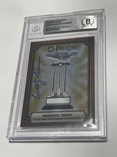 Scotty Bowman Signed Presidents’ Trophy Card IP Slabbed Beckett BAS Red Wings a