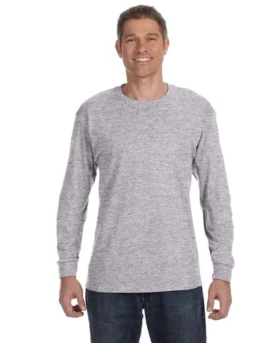5 PACK OF Gildan Adult Cotton 5.3 oz. Casual PlainLong-Sleeve T-Shirt - G540 - Picture 6 of 7