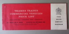 FORD THAMES TRADER RANGE orig 1960 UK Mkt Small 20pp Price List Brochure