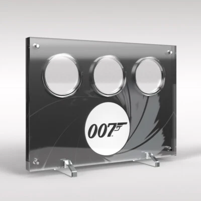 James Bond One Ounce 1oz Silver Coin Series Display