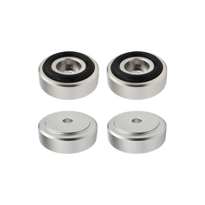 4er-Set Dynavox Alu Gerätefüße midi Ø 30 mm silber Gerätefüsse / Hi-Fi Case Feet