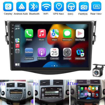 For Toyota RAV4 2006-2012 Apple Carplay Car Stereo Radio GPS BT 9'' Android 13