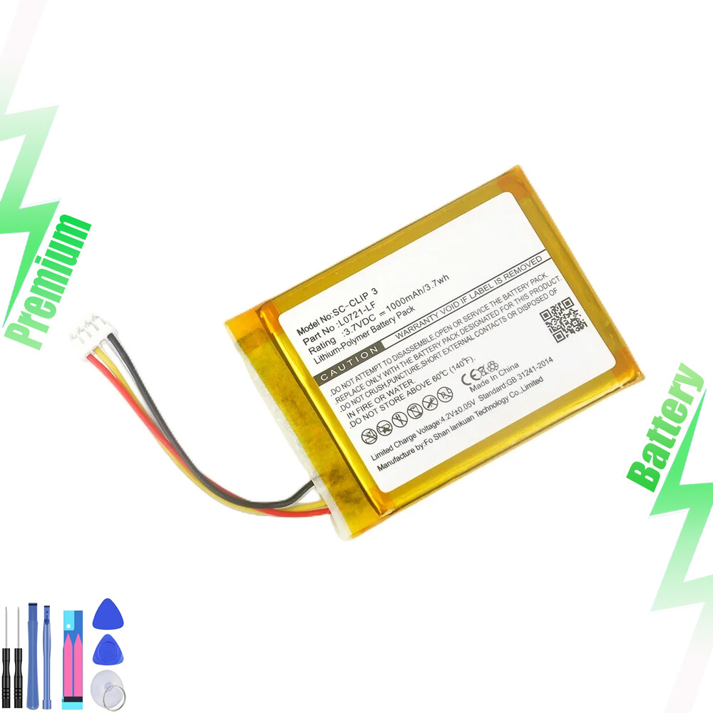 1000mAh L0721-LF Battery Replacement for JBL Clip 3 Bluetooth Wireless Speaker