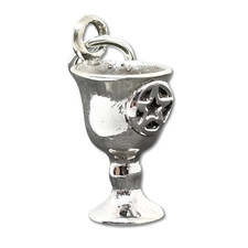 Chalice Goblet Cup Charm 925 Sterling Silver 3d Pentacle Pagan