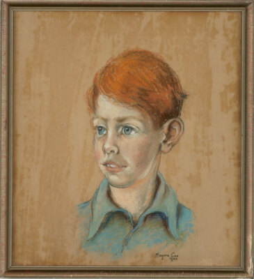 Marjorie Cox  - 1960 Pastell, Porträt Eines Jungen