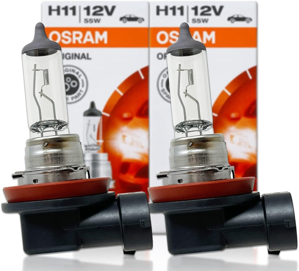 2PC H11 Halogen Light Bulb Osram Sylvania OEM 64211L+ 12V 55W | eBay