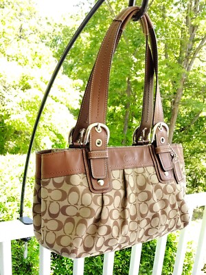 バッグ COACH legacy signature soho tote bag y2k COACH SOHO SIGNATURE TOTE SATCHEL SHOULDER BAG 13117 BLACK WHITE