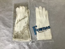 Two Pairs Vintage Lady  s Cream Dress Gloves in Package FOWNES / ADORABLE Props