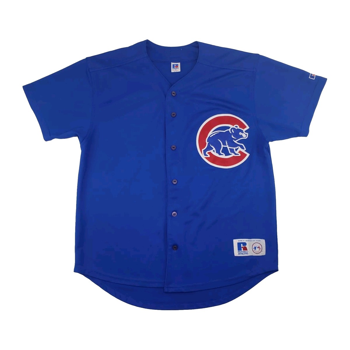 90's MLB カナダ製　ブルージェイズ ラッセル ユニフォーム Vintage 90s Russell Athletic Chicago Cubs Jersey Blue Baseball