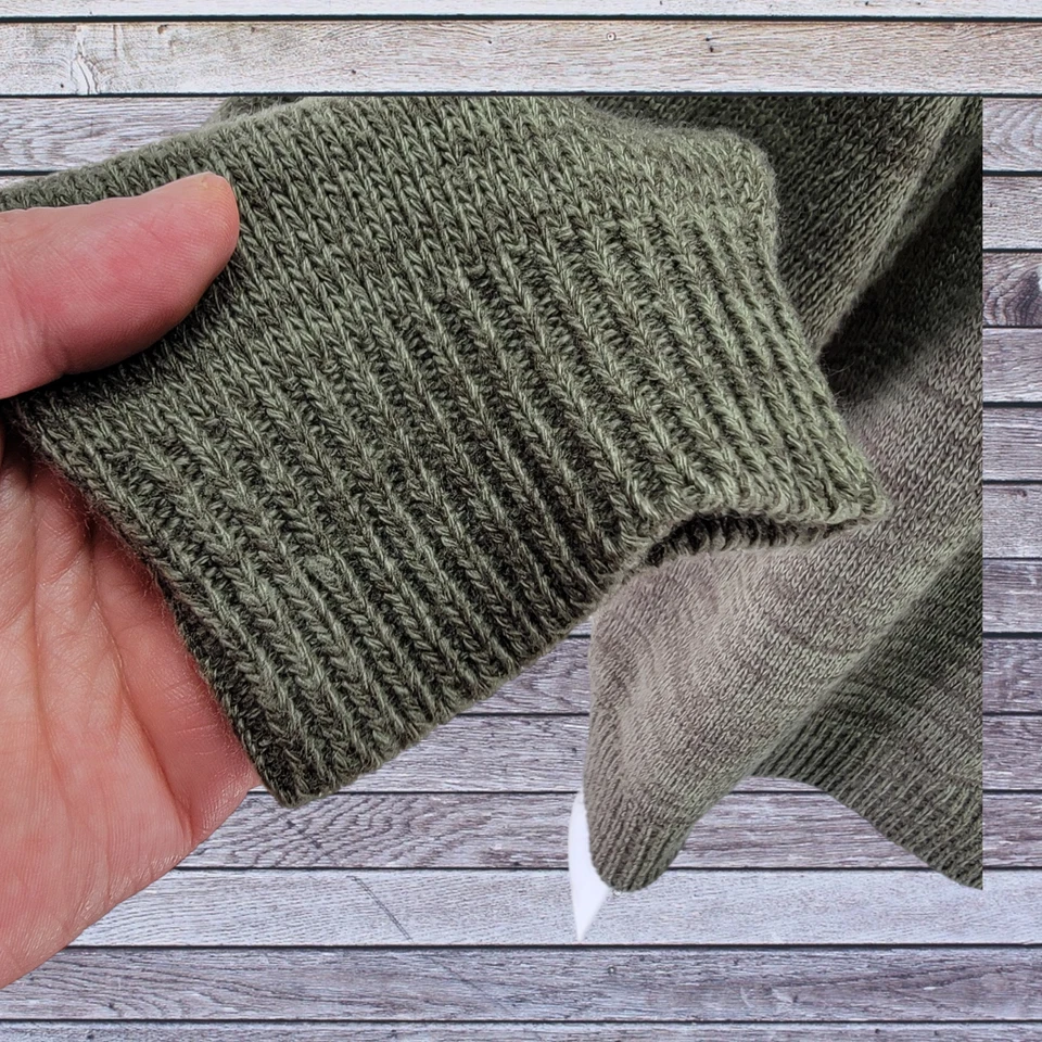 Suéter tejido para hombre Via Europa XXL verde Henley 1/4 cremallera manga larga Foto 3 de 4