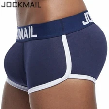 Mens Boxershorts Buttock Hip Front Back Bulge Removable Push Up Cup Underwear