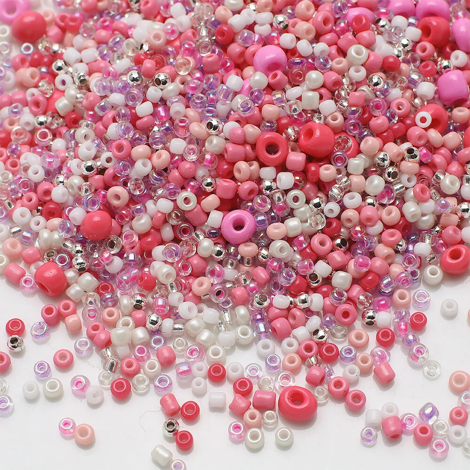 Hochwertig Rocaille Perlen MIX 800Stk DIY Schmuck Basteln Set bunt kleine Perlen - Bild 3 von 4