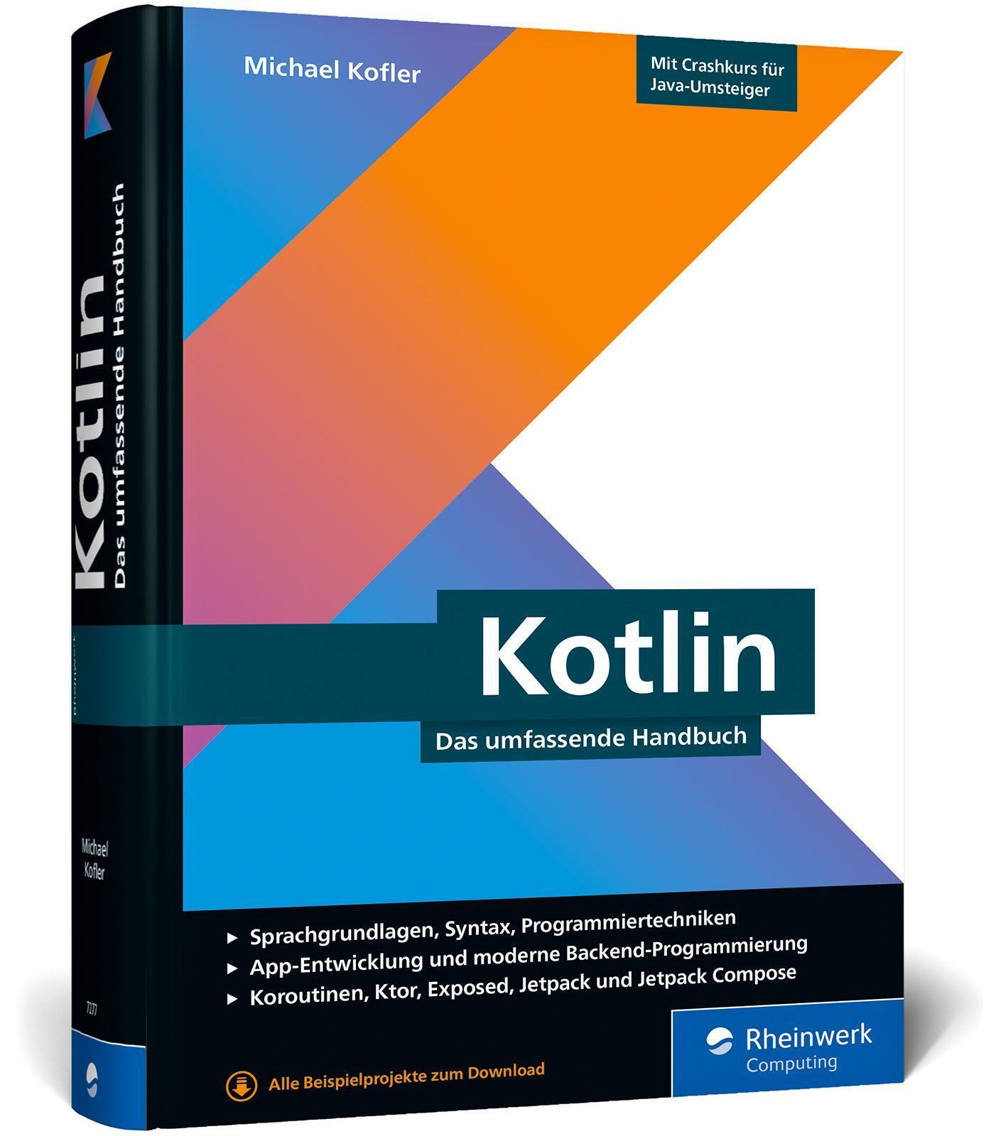 Thumbnail - Kotlin Michael Kofler Buch Rheinwerk Computing 823 S. Deutsch 2020